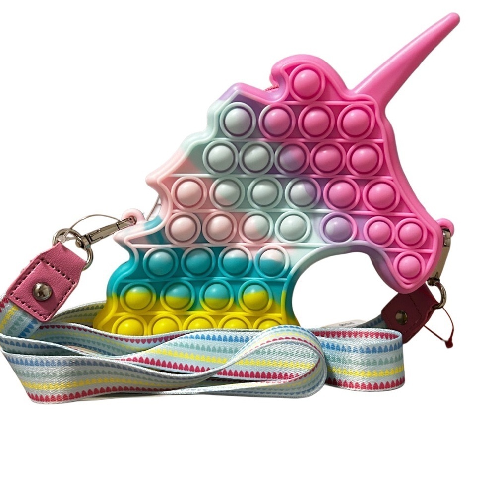 Cat & Jack Rainbow Unicorn Pop It Bag